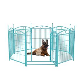 Dog Playpen Indoor 32 inch 8 Panels Metal Dog Pen Pet Dog Fence Outdoor Exercise Pen with Doors